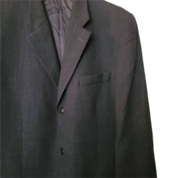 Bachrach ITALY Men's 46 Gray 3‎ Button Suit Jacket - Picture 7 of 11